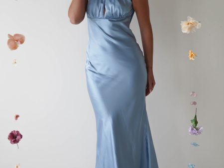 Lauryn Halter Neck Maxi Dress | Light Blue Online now