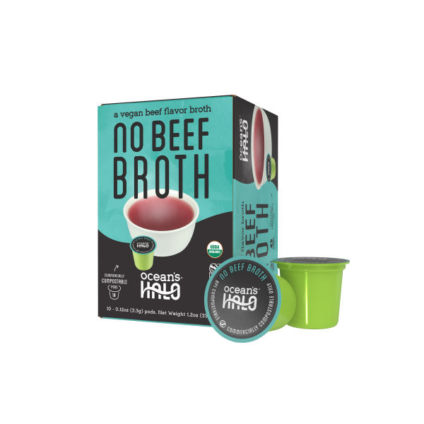 Ocean s Halo Organic and Vegan No Beef Broth Pods, 10-Pack Supply