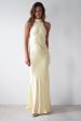 Natalia Soft Satin Maxi Dress | Lemon Sale