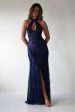 Santana Beaded Keyhole Gown | Midnight For Sale