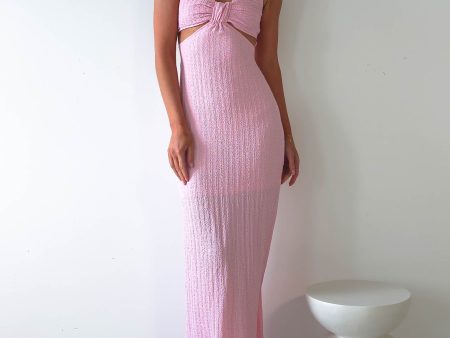 Nakia Textured Maxi Dress | Pink Hot on Sale