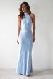 Natalia Soft Satin Maxi Dress | Blue Online now