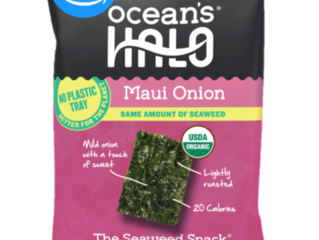 Trayless Maui Onion Seaweed Snacks, 20-Pack - No Plastic Tray! Online now