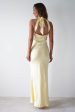 Natalia Soft Satin Maxi Dress | Lemon Sale