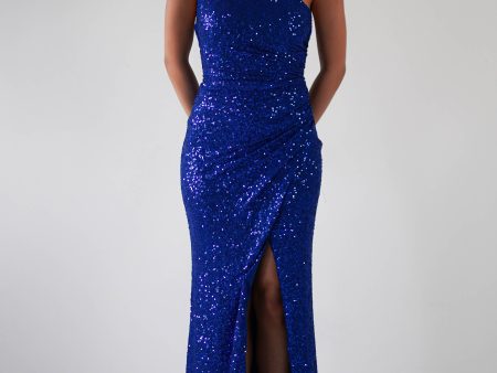 Mabel Strapless Sequin Gown | Royal Blue For Cheap