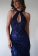 Santana Beaded Keyhole Gown | Midnight For Sale