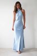 Natalia Soft Satin Maxi Dress | Blue Online now