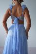 Galiena Ruffle Tulle Maxi Dress | Blue Online now