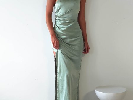 Thessy Soft Satin Maxi Dress | Sage Online