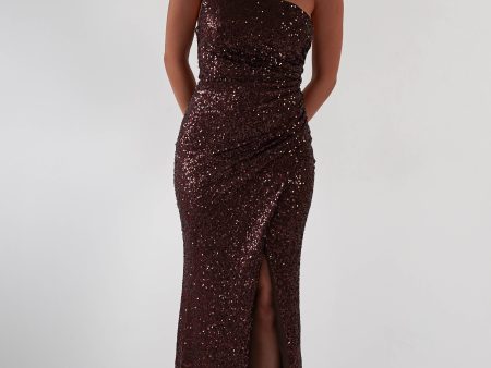 Mabel Strapless Sequin Gown | Chocolate For Sale