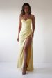 Julianne Corset Satin Gown | Yellow Fashion