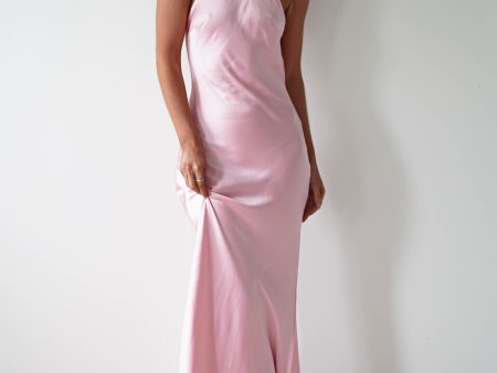 Natalia Soft Satin Maxi Dress | Pink For Discount