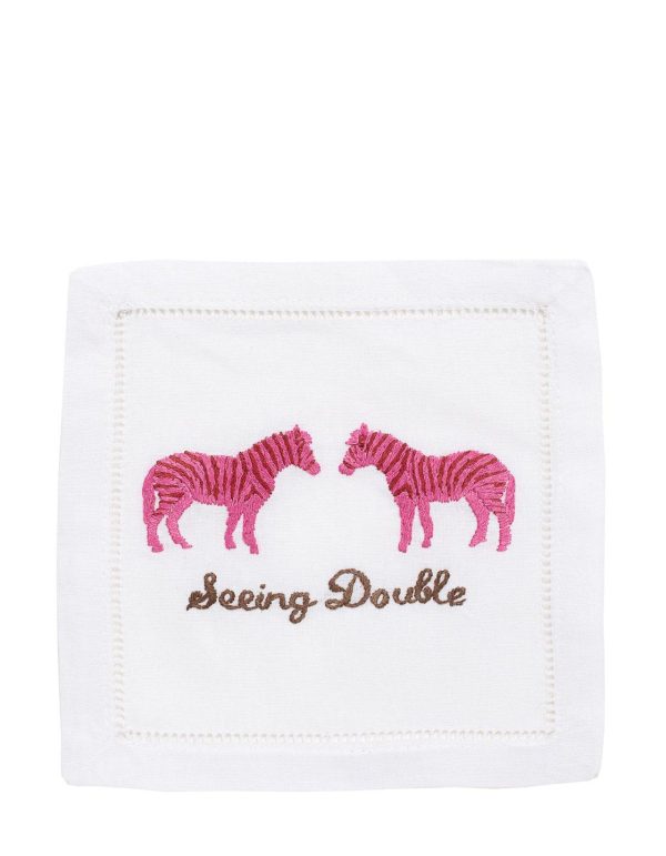 Seeing Double Zebra Cocktail Napkins Sale