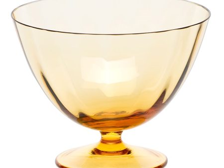 Optic Footed Bowl, Topaz Hot on Sale