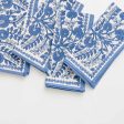 Cactus Flower Blue Napkins- Set of Four Online now