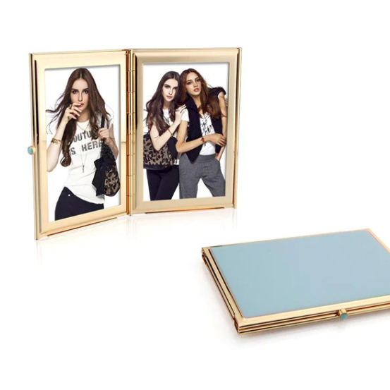 Powder Blue & Gold Travel Frame Hot on Sale