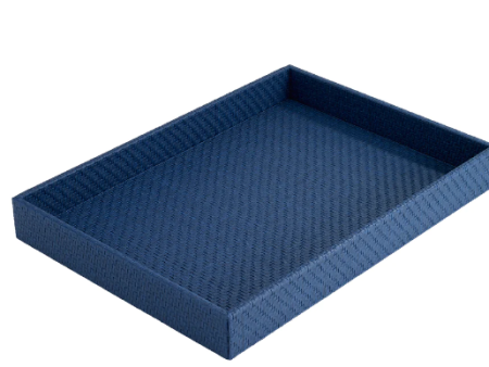 Wicker Tray-Navy Sale