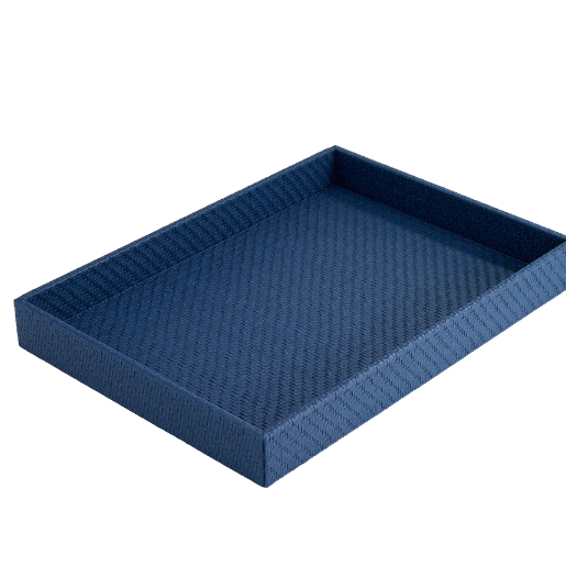 Wicker Tray-Navy Sale