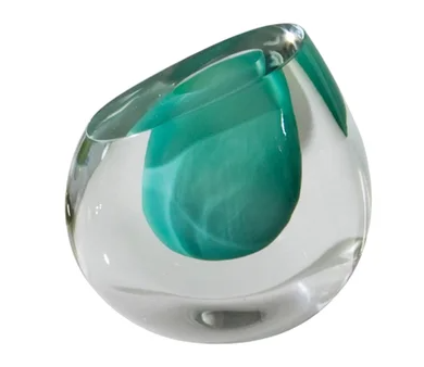 Color Drop Vase-Aqua Discount