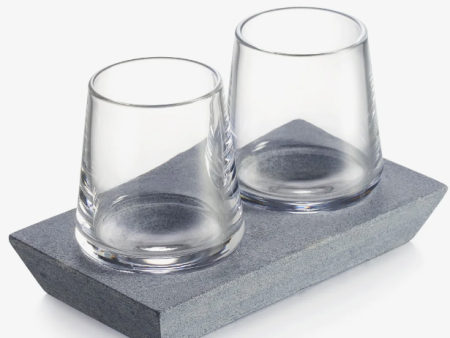 Alpine Whiskey Glass S 2 with Soapstone Base Cheap