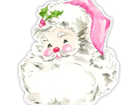 Cup Accent-Handpainted Pink Santa Hot on Sale