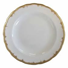 Chelsea Feather Gold Dessert Plate Supply