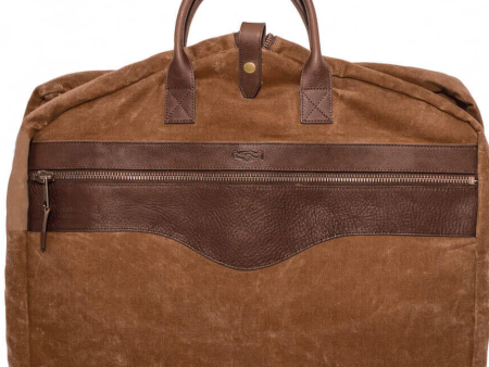 Campaign Waxed Canvas Garment Bag-Smoke Brown Online Sale