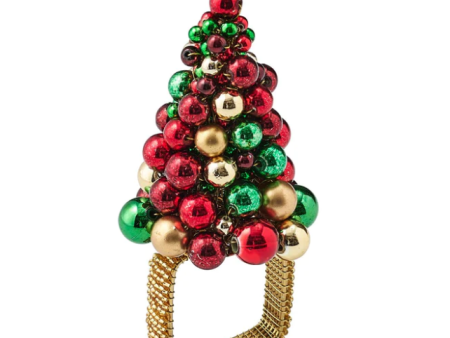 XMAS Baubles Napkin Ring - Set of 4 on Sale