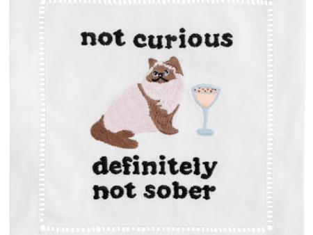 Not Curious Cat Cocktail Napkins Hot on Sale