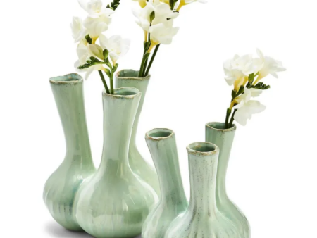 Celadon 3 Stem Ceramic Vase Online now