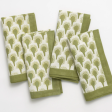 Geo Feather Moss Napkin | Set of 4 Online Hot Sale