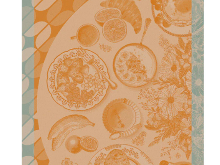 Le Jacquard Francais Brunch Gourmand Orange Tea Towel For Discount