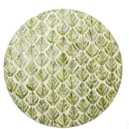 Fern Placemat in Ivory & Green, Set of 4 Online Sale