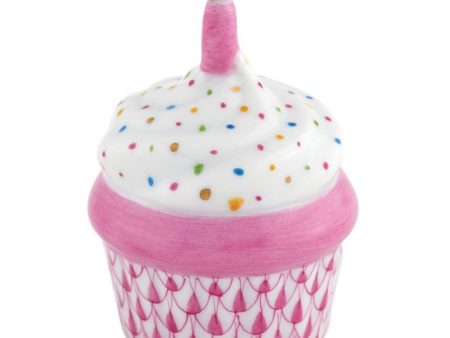 Cupcake With Candle - Rasberry Online Sale