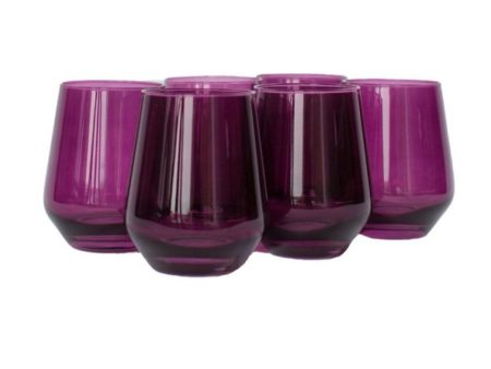 Amethyst Stemless Set of 6 Discount