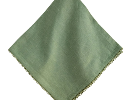 Berry Trim Napkin - Watercress, Set of 4 on Sale