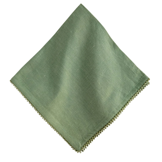 Berry Trim Napkin - Watercress, Set of 4 on Sale