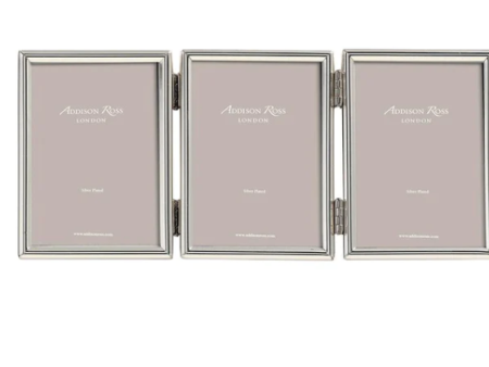 Fine Edged Silver Triple Photo Frame Online