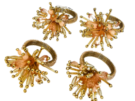 Metropolitan Rose Napkin Rings S 4 Sale