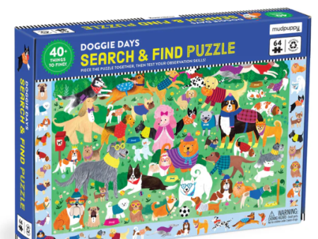 Doggie Days 64 Piece search and find puzzle Hot on Sale