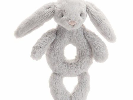 Bashful Grey Bunny Ring Rattle Hot on Sale