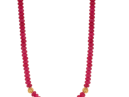 Berry Single Strand Necklace, 16+2   - Peony Jade Fashion