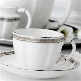 Carlton Platinum Tea Cup and Saucer For Cheap