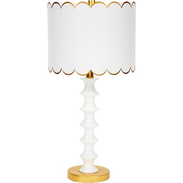 Eloise Gloss White Table Lamp on Sale