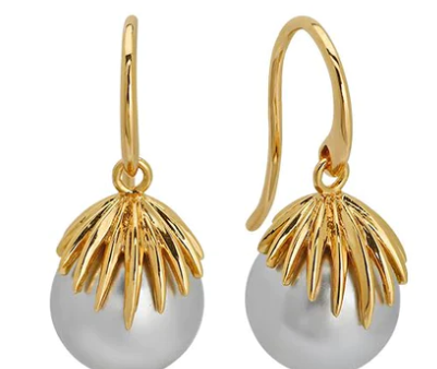 Pearl Palm Frond Drops Fashion