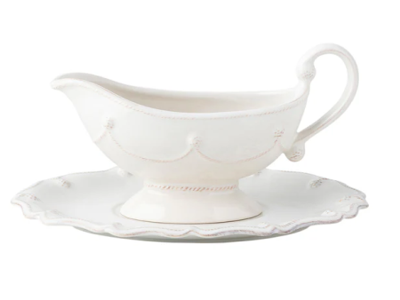 Berry & Thread Sauce Boat and Stand - Whitewash For Sale