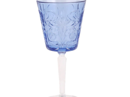 Barocco Cobalt Wine Glass Fashion