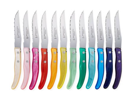 Berlingot Rainbow Steak Knives - Set Of 12 Fashion