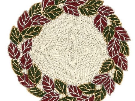 Beaded Leaves Placemat-Set of Four Discount