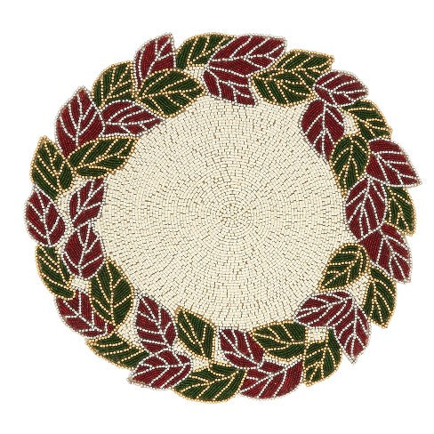 Beaded Leaves Placemat-Set of Four Discount